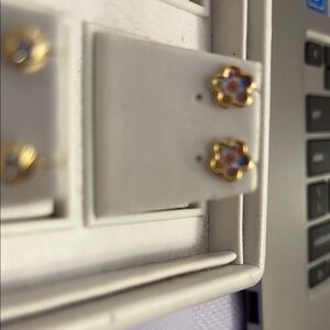 Gold and White Laptop Accessory